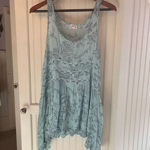 Blue patterned dress